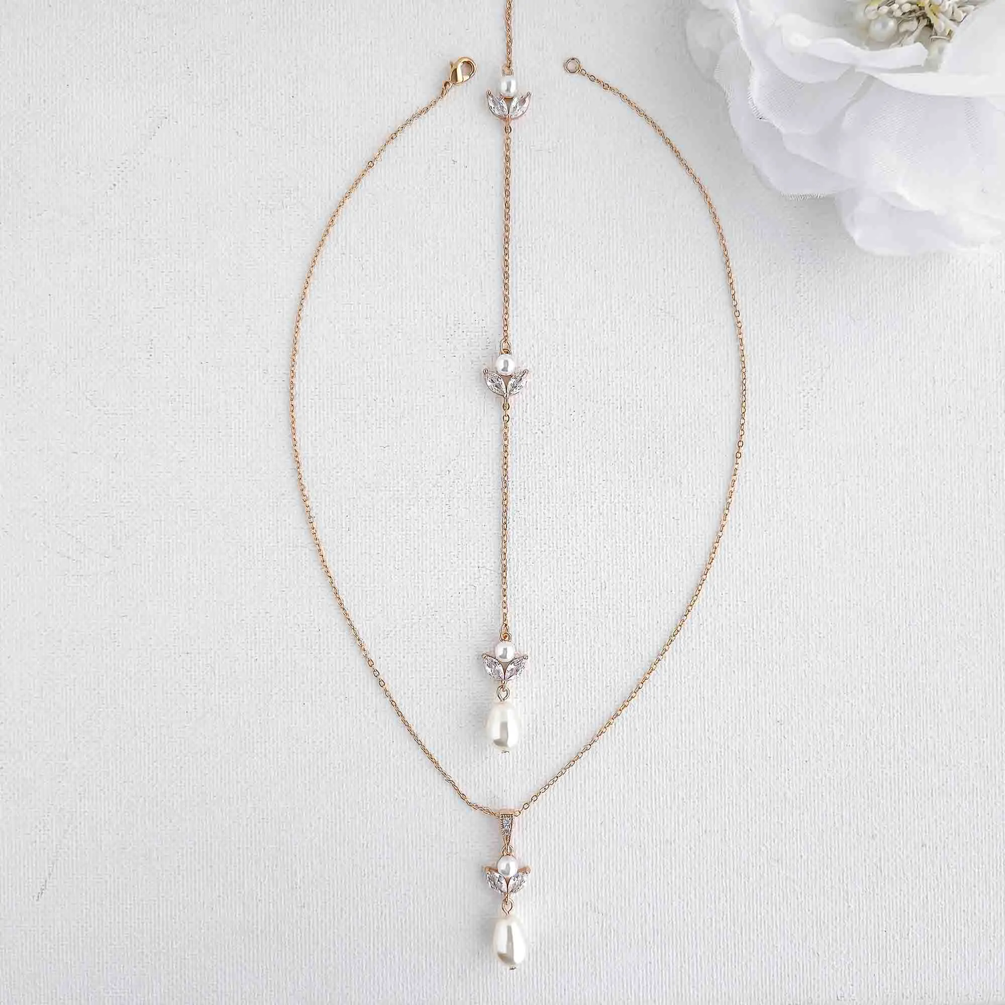 Simple Rose Gold Jewelry Set-Leila