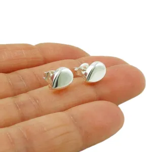 Small Sterling Silver Teardrop Stud Earrings