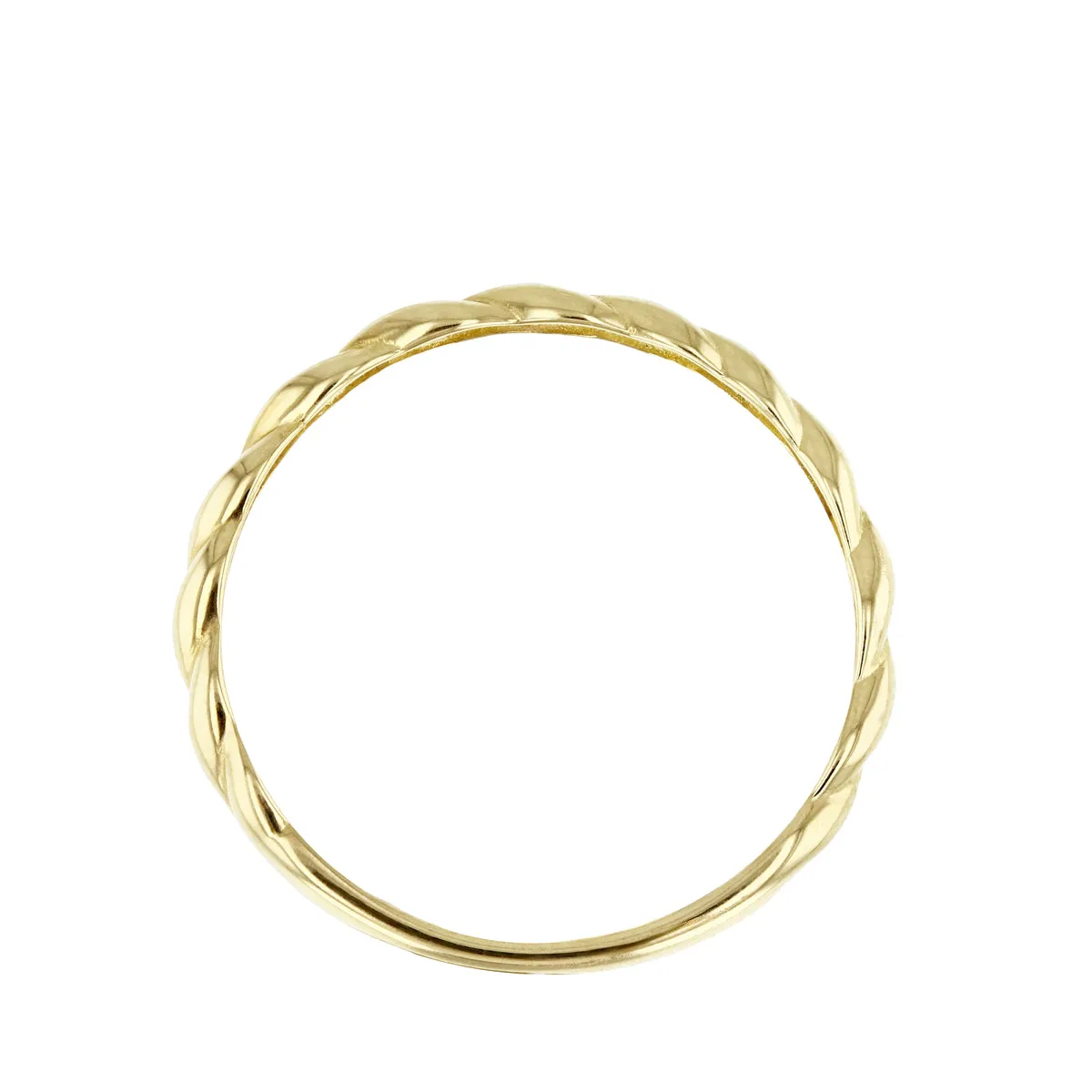 Soleil Collection Fine Twist Ring | 9K Solid Yellow Gold