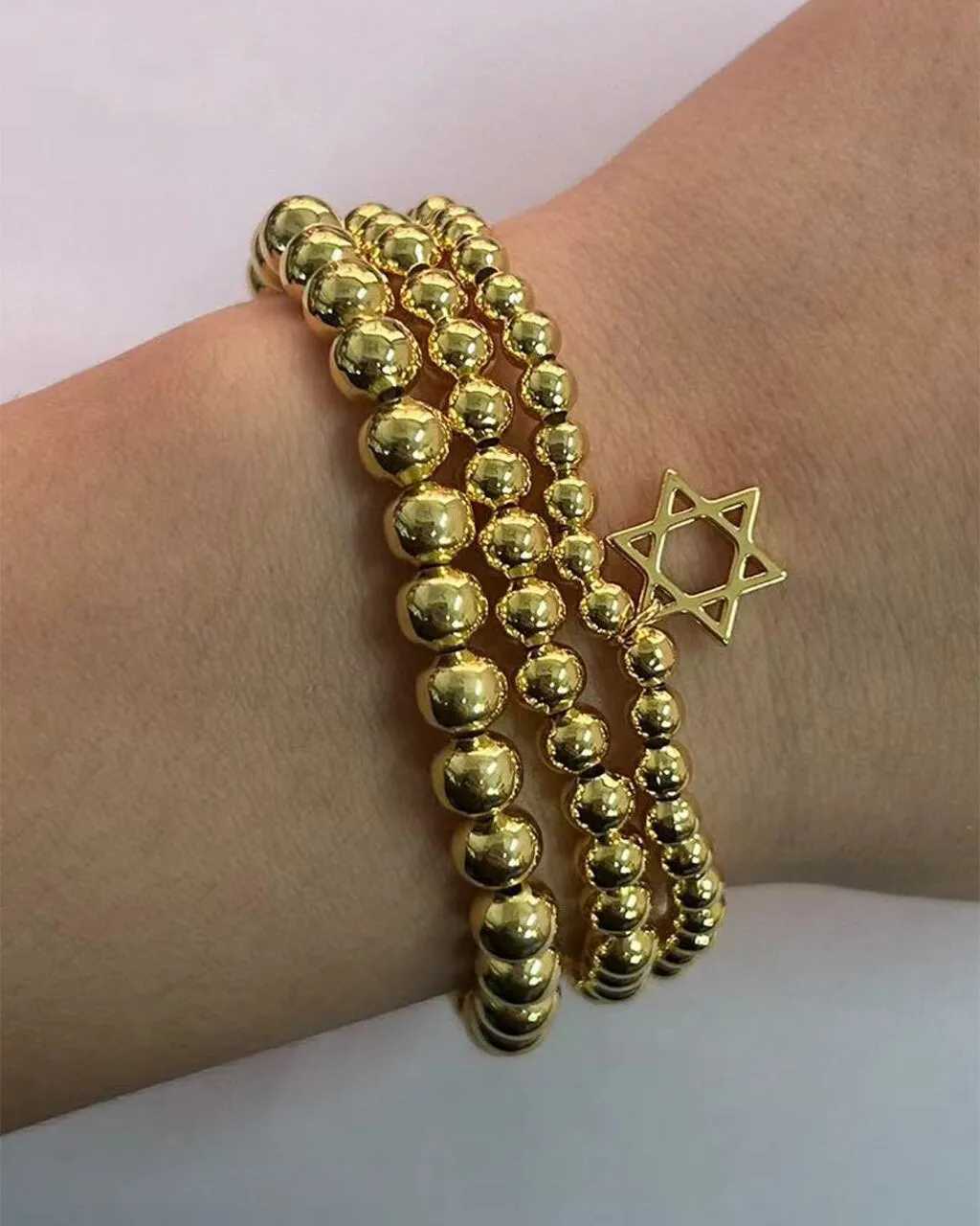 Star of David Beaded Bracelet Set