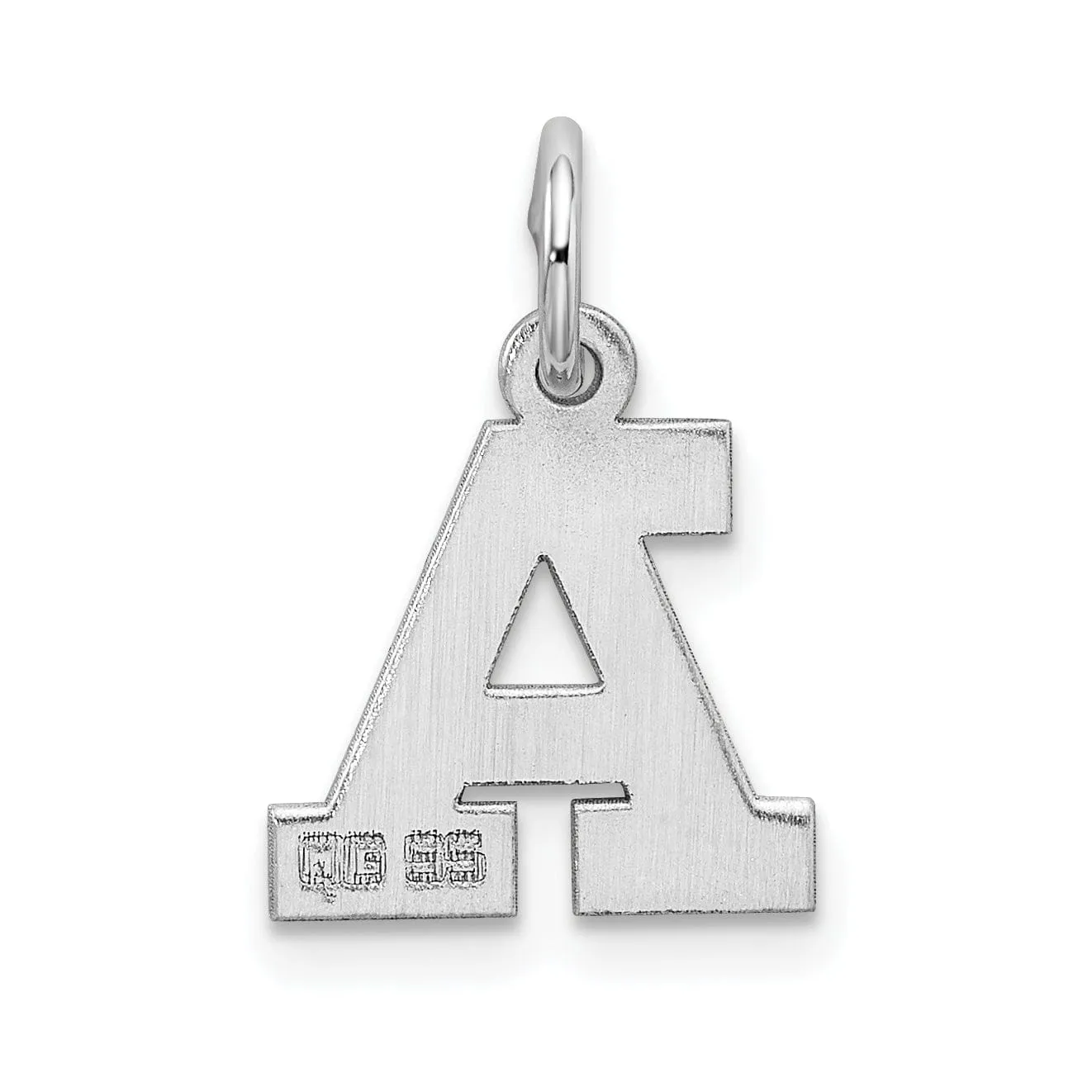 Sterling Silver Small Block Initial A Charm