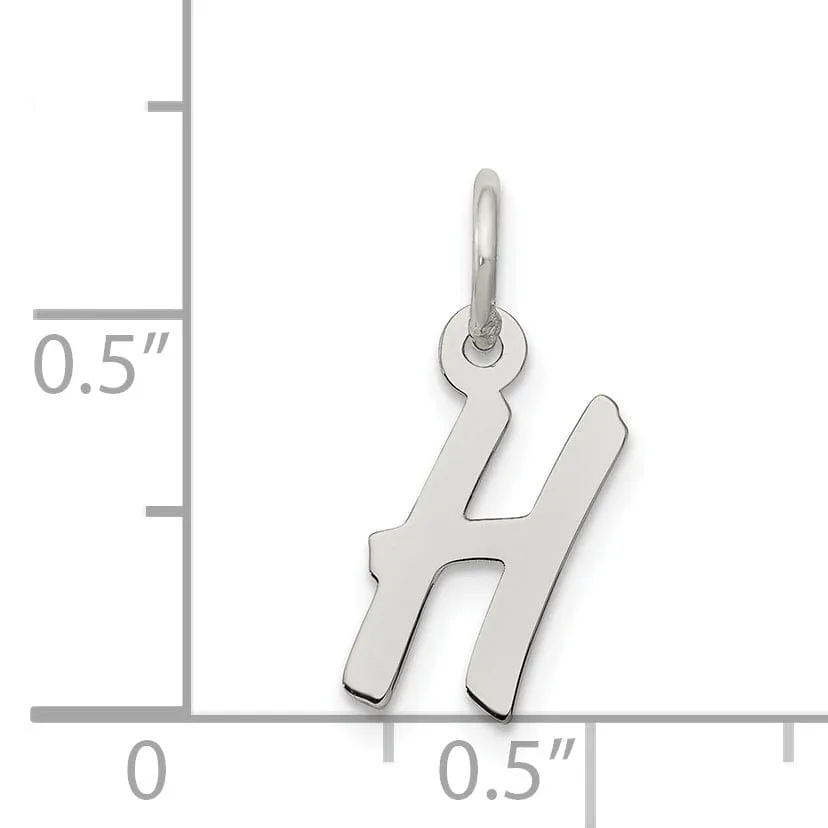 Sterling Silver Small Initial H Charm