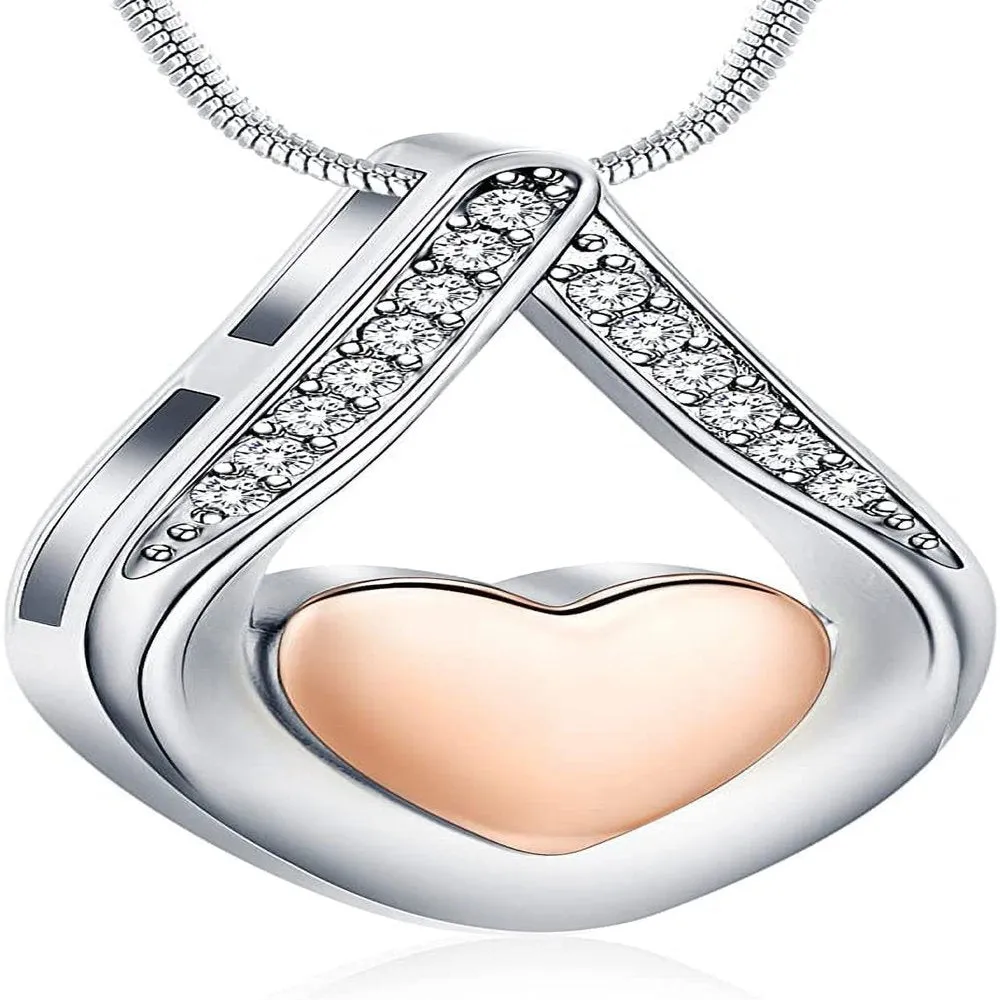 Teardrop Cremation Jewelry for Ashes -No Longer By My Side Forever in My Heart Urn Pendant Necklace for Ashes Grandma Grandpa Mom Dad Papa Nana Brother Sister