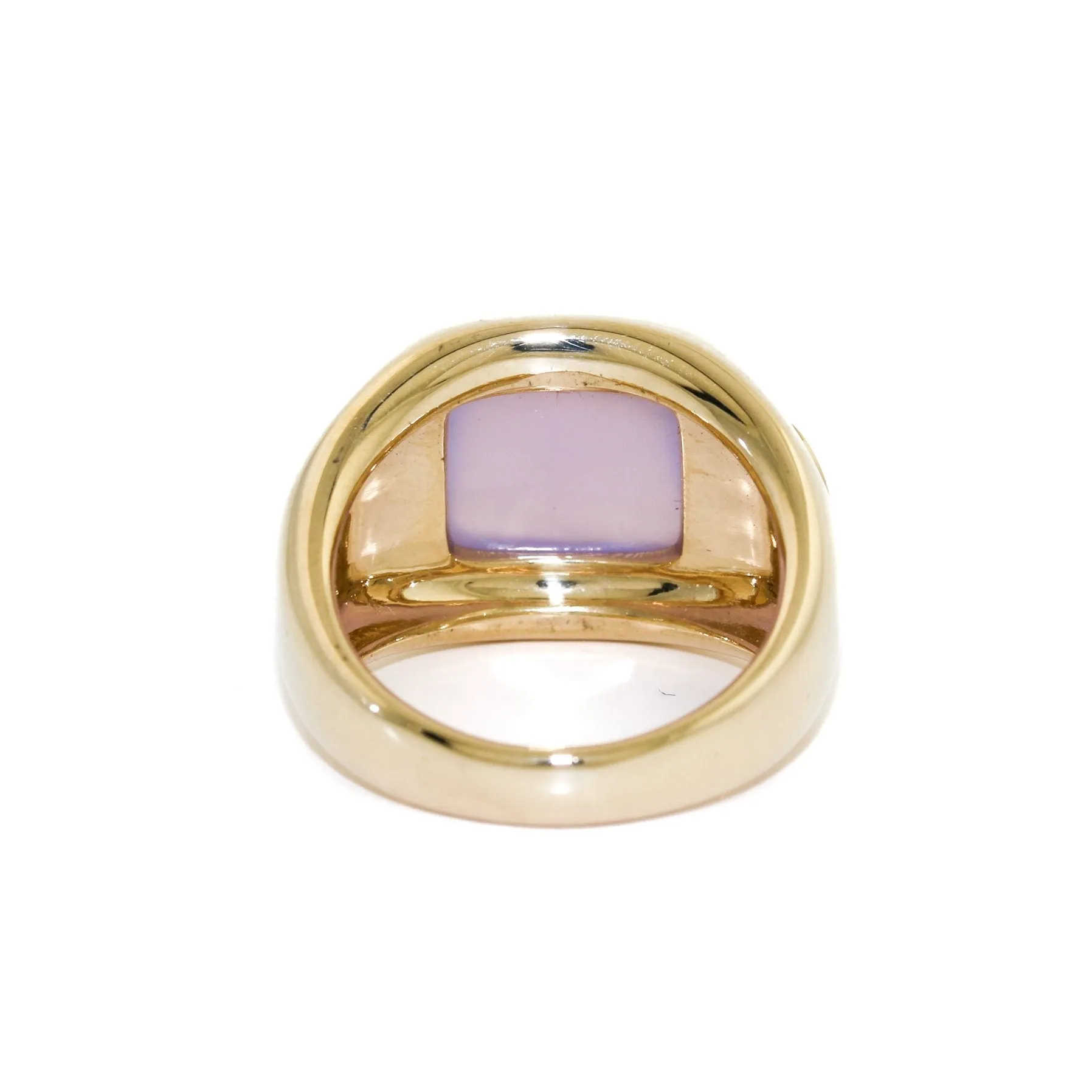 The Alanya 14k Gold Gypsy Ring x Turquoise x Chalcedony