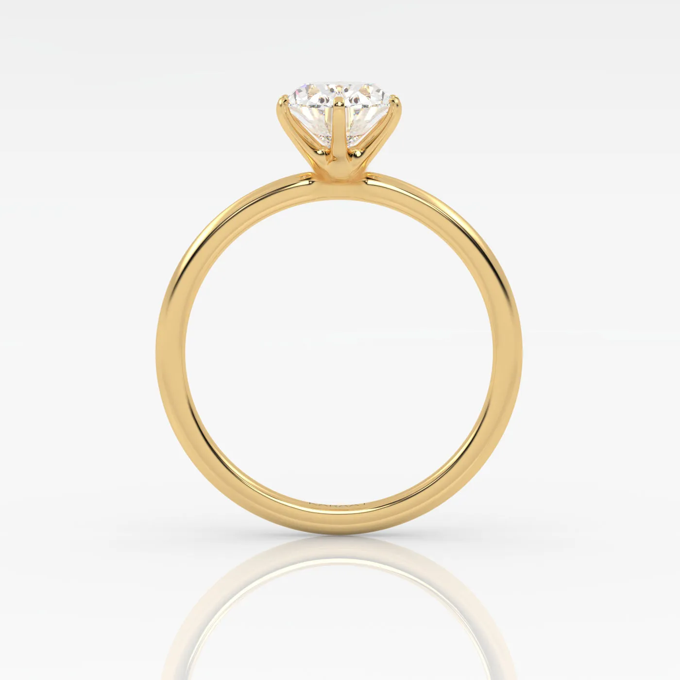 The Oval Six Prong Solitaire