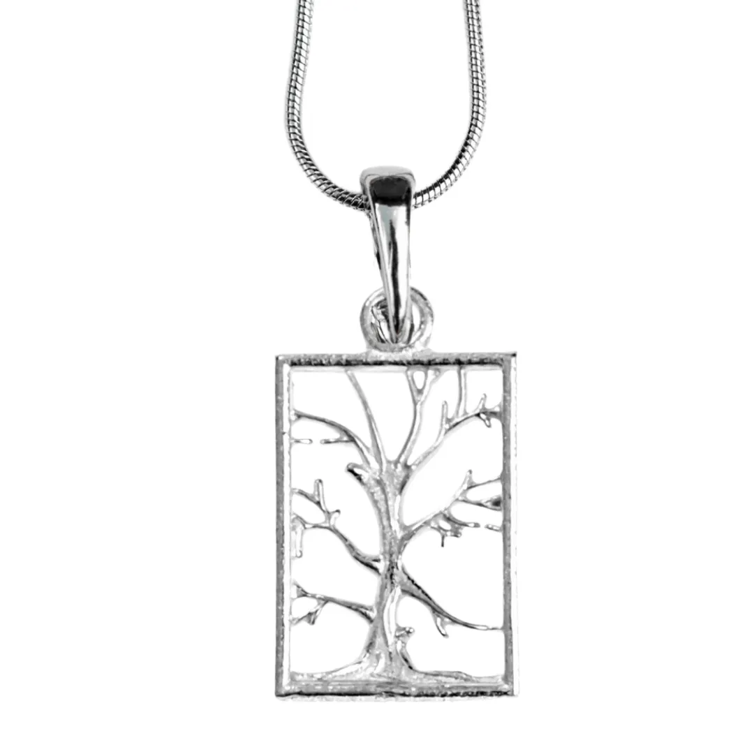 Tree of life Square with no Leaves Jewelry Gifts -Tree of life Square with no Leaves Pendant - Necklaces - Earrings - Keychain