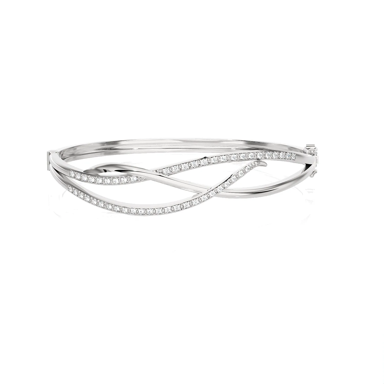 Twisted Entwined Ribbon Bangle Bracelet