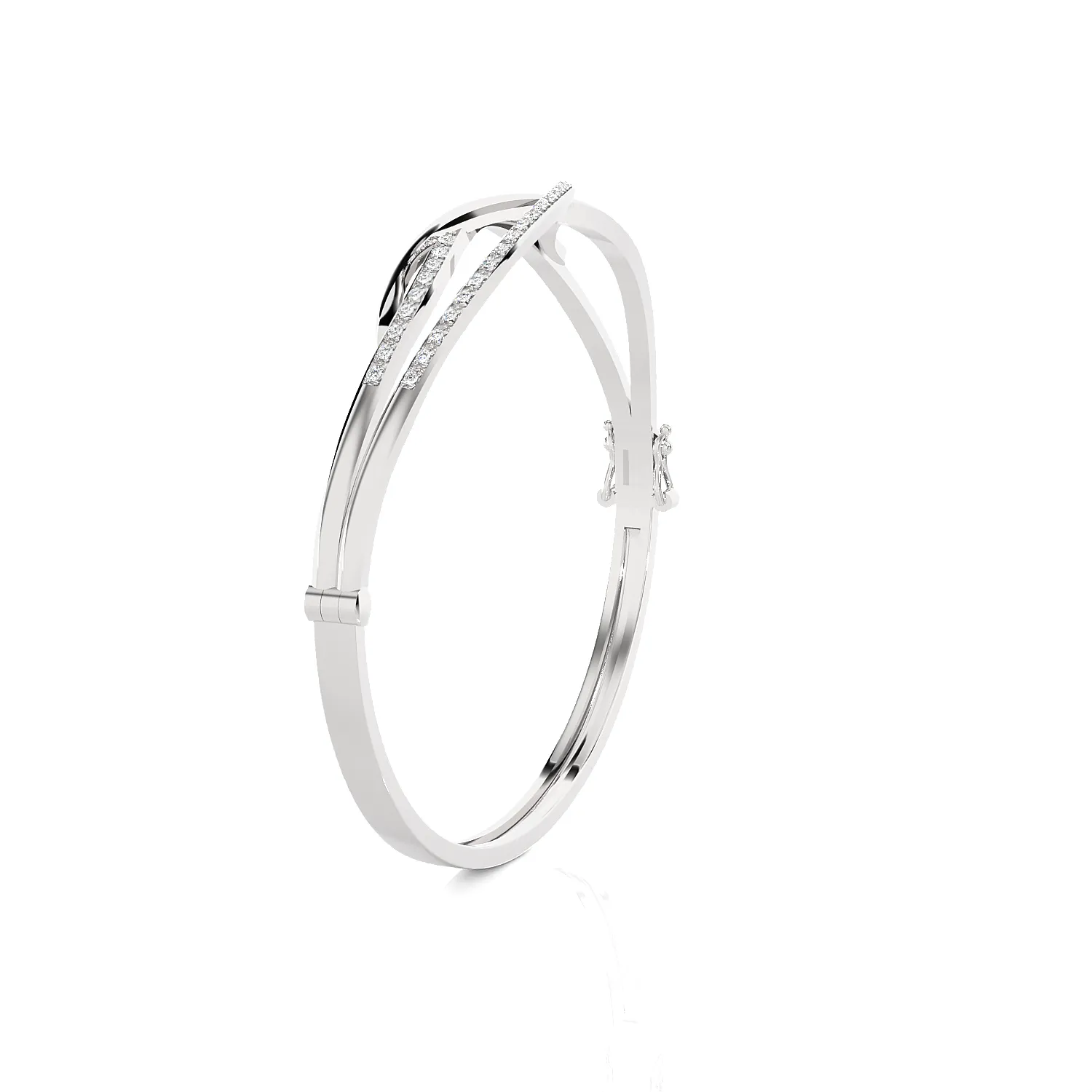 Twisted Entwined Ribbon Bangle Bracelet