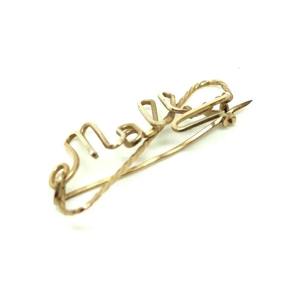 Vintage 1930s Rolled Gold 'Molly' Name Brooch