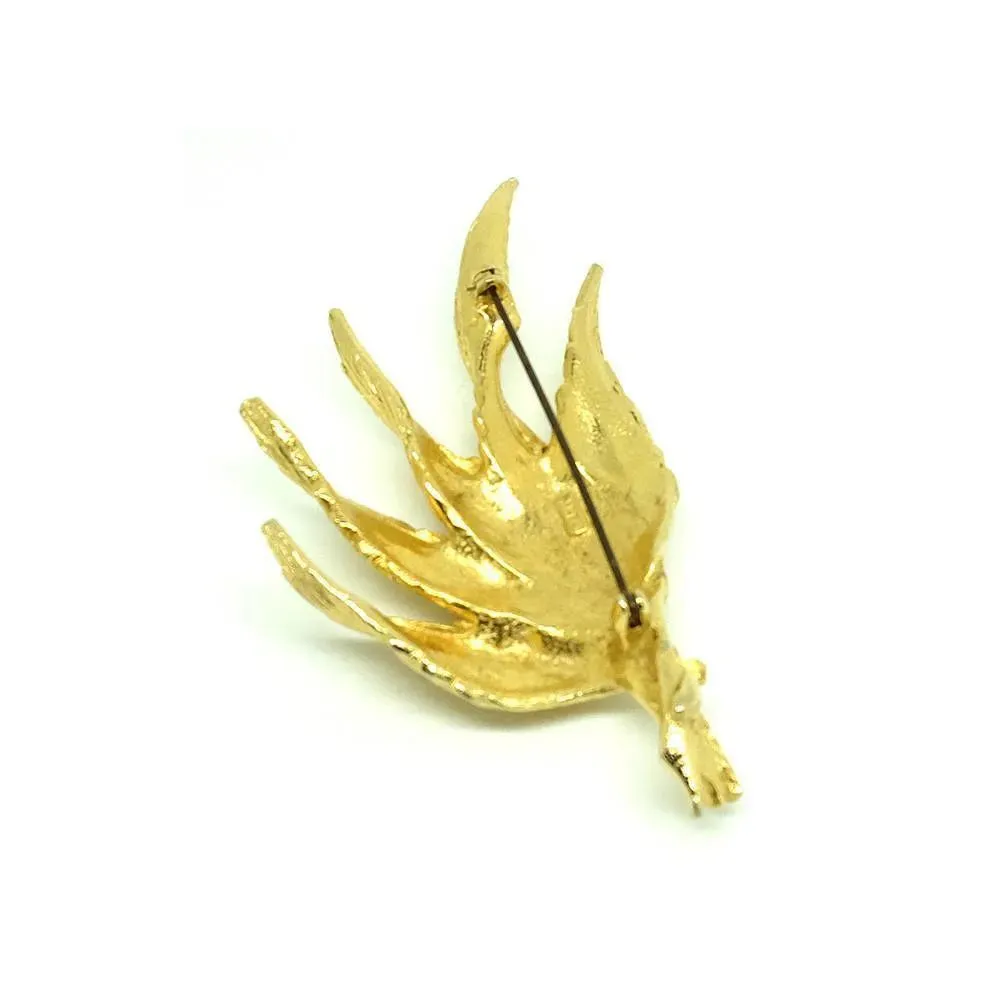 Vintage 1960's 'Art' Leaf Brooch