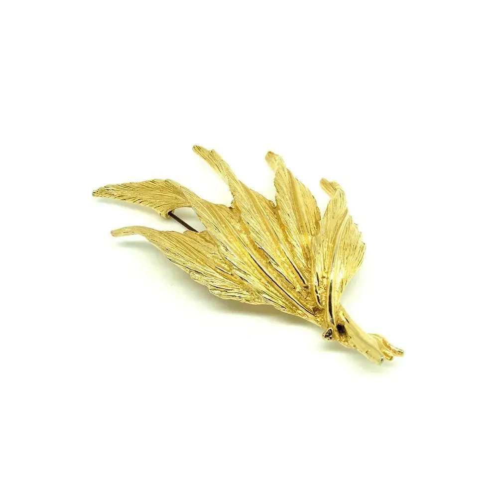 Vintage 1960's 'Art' Leaf Brooch