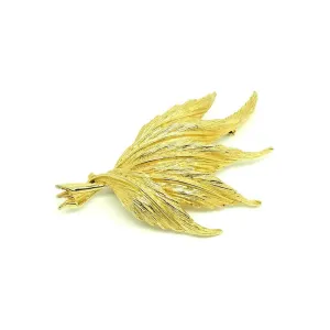 Vintage 1960's 'Art' Leaf Brooch