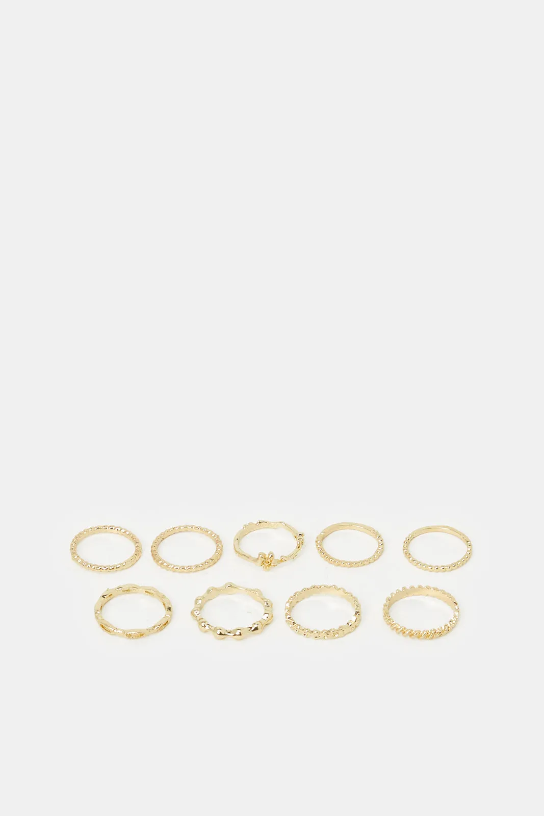 Women Gold Embellished Ring Set