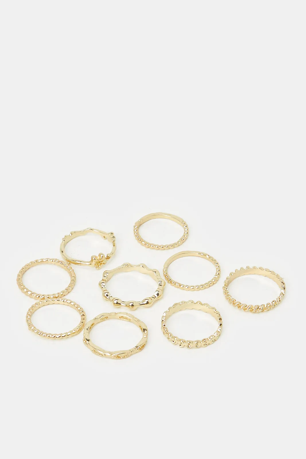 Women Gold Embellished Ring Set